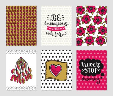 Grunge kartları koleksiyonu