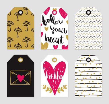 Vektör Etiketler kümesi love Tema