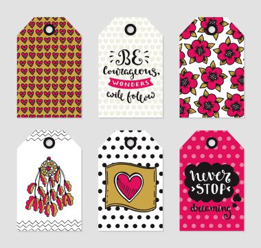 Vektör Etiketler kümesi love Tema