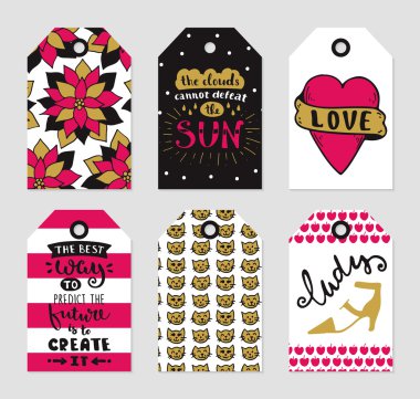 Vektör Etiketler kümesi love Tema