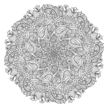 Vektör mandala süsleme.