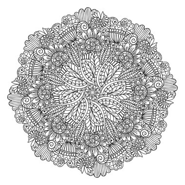 Vektör mandala süsleme.