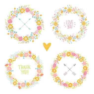 Düğün vintage öğeler koleksiyonu