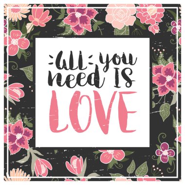 vektör çiçekli kart