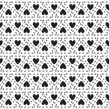 Elle çizilmiş Dikişsiz vintage desen