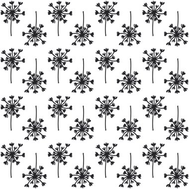 Elle çizilmiş Dikişsiz vintage desen