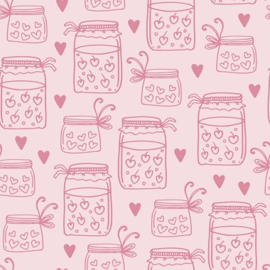 Elle çizilmiş Dikişsiz vintage desen