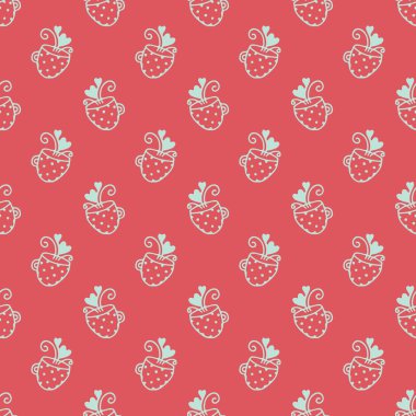 Elle çizilmiş Dikişsiz vintage desen