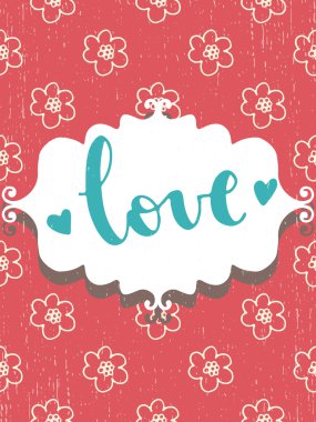 vintage romantik kartı