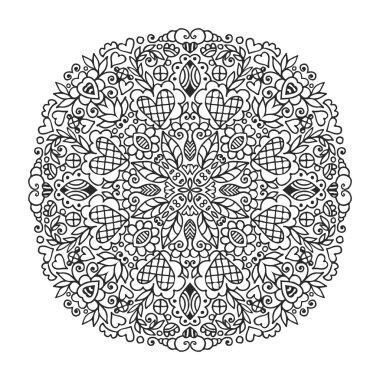 Vektör mandala süsleme.