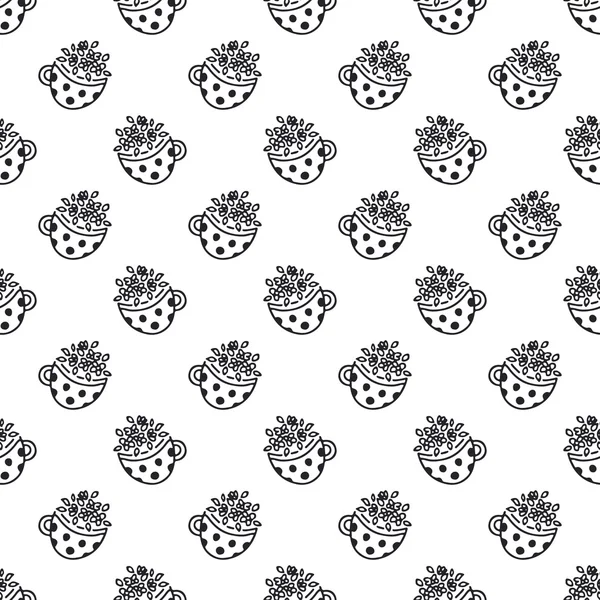 Hand drawn seamless vintage pattern — Stock Vector