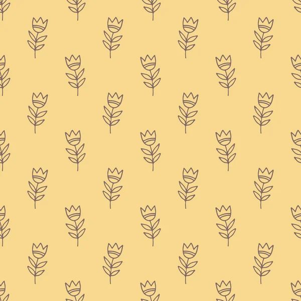 Elle çizilmiş Dikişsiz vintage desen