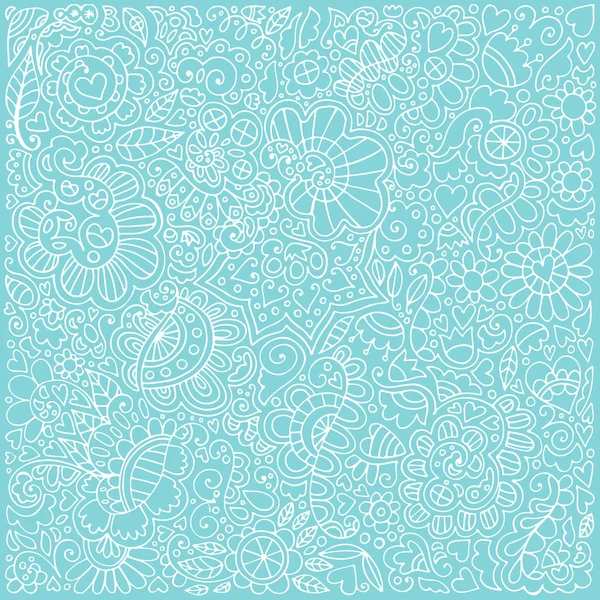 Modèle de doodle floral — Image vectorielle