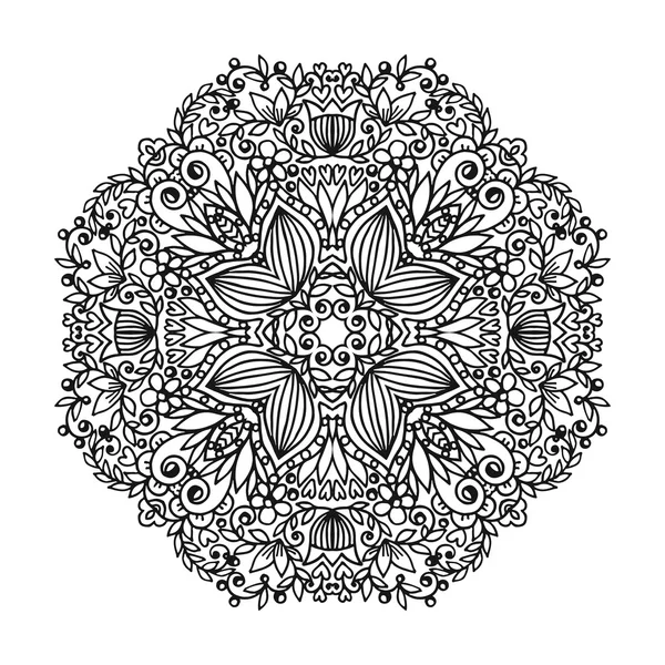 Adorno vectorial mandala . — Vector de stock