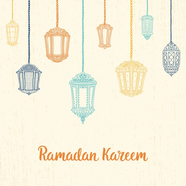 Ramazan Kareem kartı — Stok Vektör