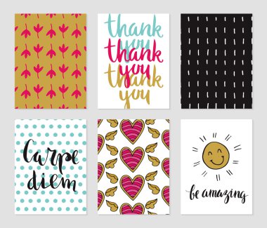 Romantik kartları koleksiyonu.