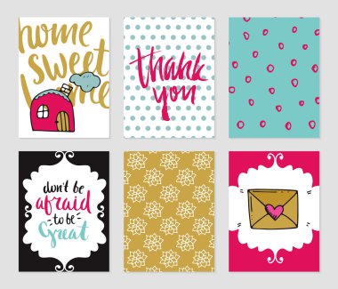 Romantik kartları koleksiyonu.