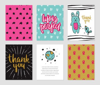 Romantik kartları koleksiyonu.