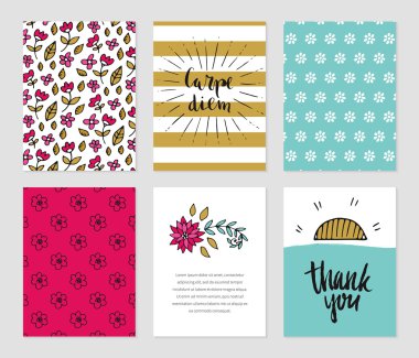 Romantik kartları koleksiyonu.