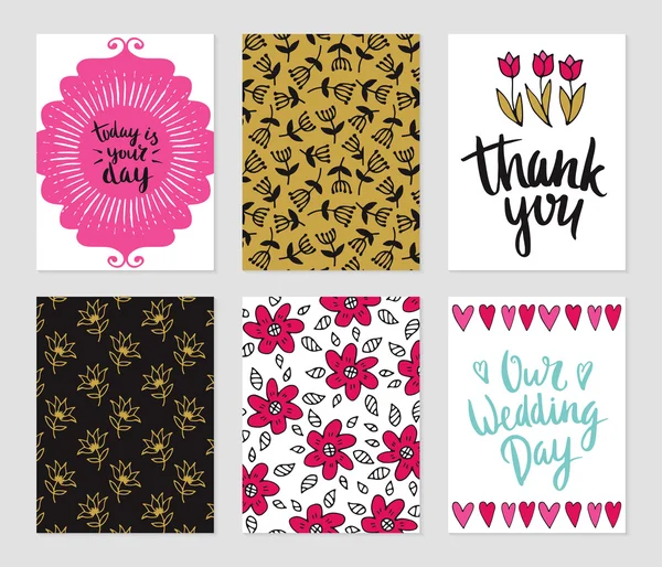 Romantik kartları koleksiyonu.