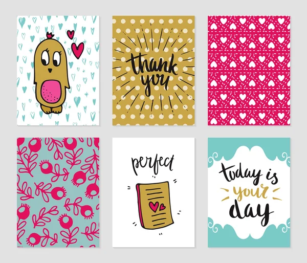 Romantik kartları koleksiyonu.