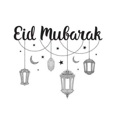 Eid Mubarak vektör kartı