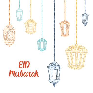 Eid Mubarak vektör kartı