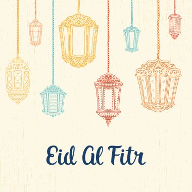 Eid Mubarak vektör kartı