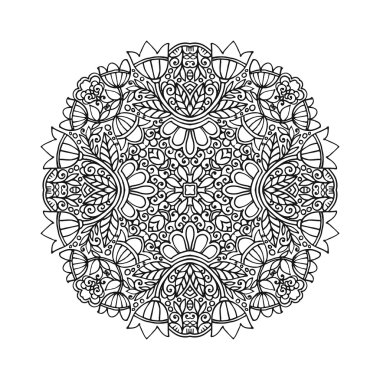 Vektör mandala süsleme