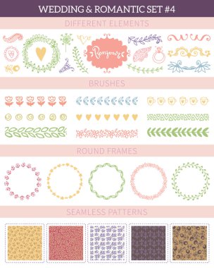 Düğün vintage öğeleri büyük koleksiyonu