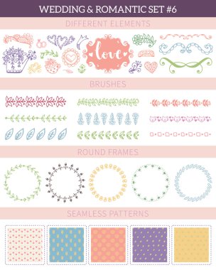 Düğün vintage öğeleri büyük koleksiyonu