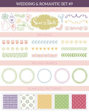 Düğün vintage öğeleri büyük koleksiyonu