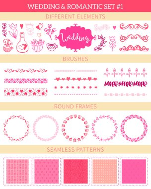 Düğün vintage öğeleri büyük koleksiyonu