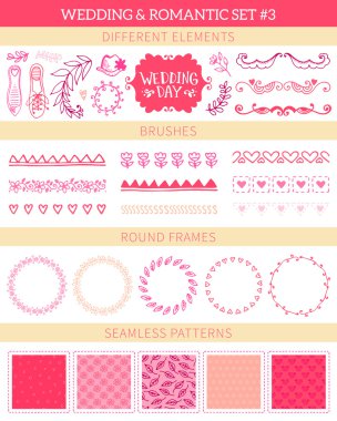 Düğün vintage öğeleri büyük koleksiyonu