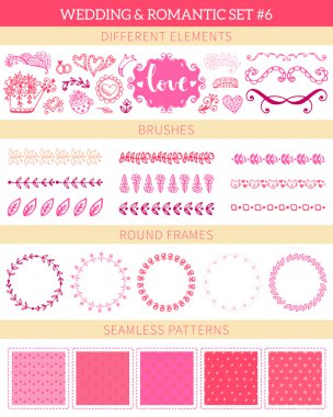 Düğün vintage öğeleri büyük koleksiyonu