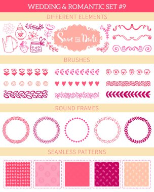 Düğün vintage öğeleri büyük koleksiyonu