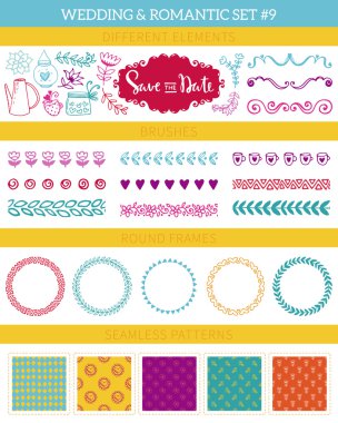 Düğün vintage öğeleri büyük koleksiyonu