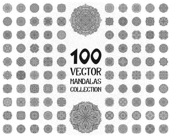 Vector mandala ornaments set — Stock Vector