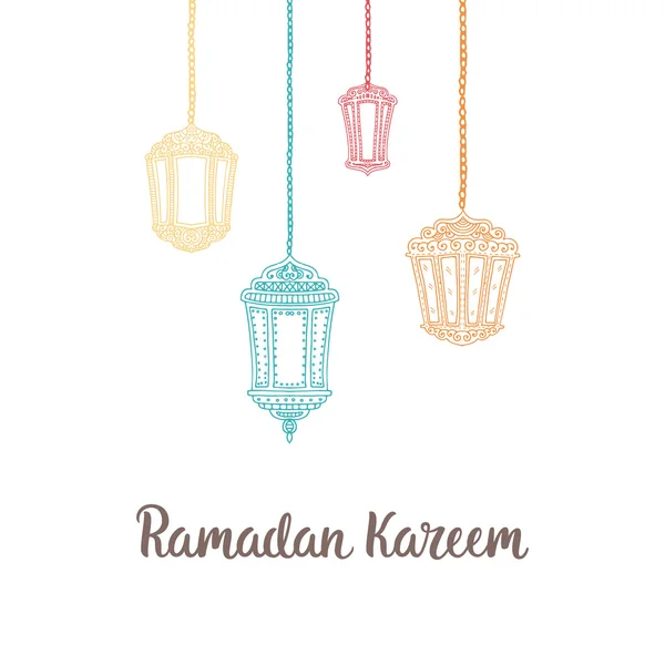 Tema Ramadan kareem — Vector de stock