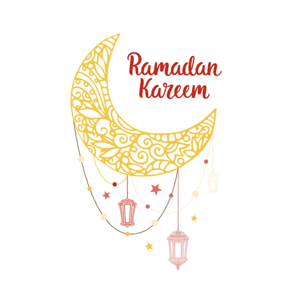 Ramadã tema kareem —  Vetores de Stock