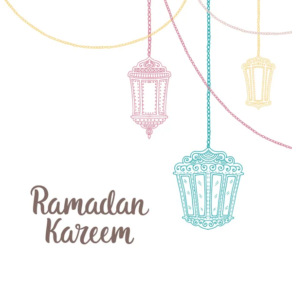 Tema Ramadan kareem — Vector de stock