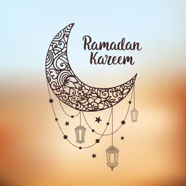 Ramadã tema kareem —  Vetores de Stock