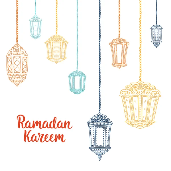 Tema Ramadan kareem — Vector de stock