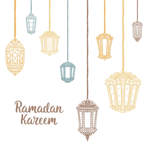 Tema Ramadan kareem — Vector de stock