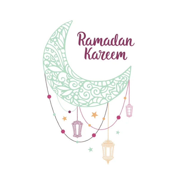 Ramadan kareem téma — Stock Vector