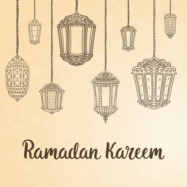 Tema Ramadan kareem — Vector de stock