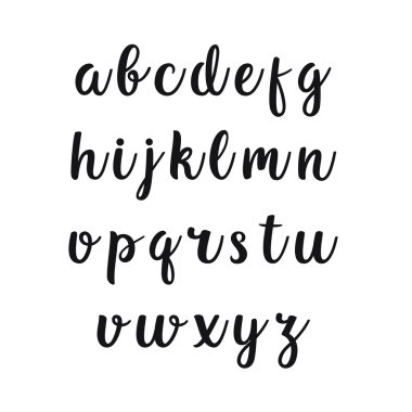 Çizilmiş vektör alphabe el