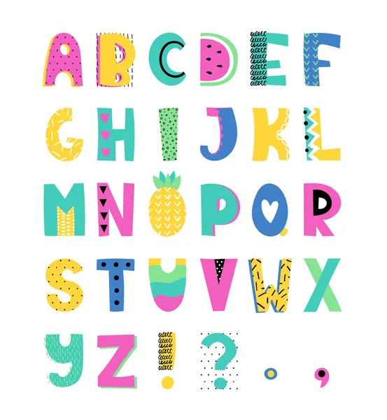 Handritat alfabet — Stock vektor