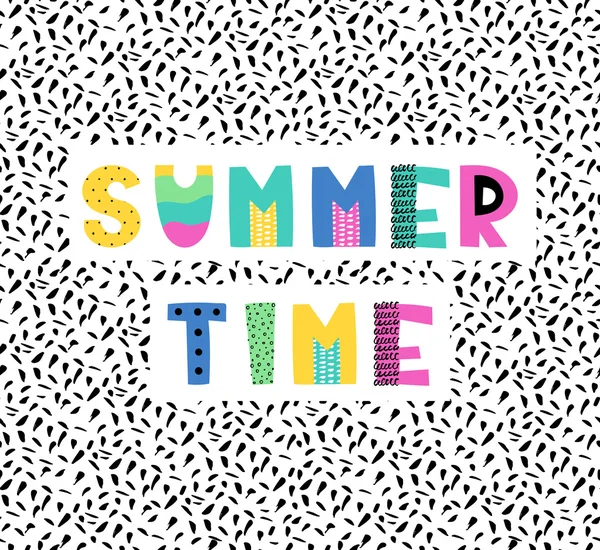 Hand drawn phrase in summer style — Stock Vector