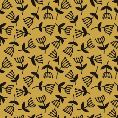 Elle çizilmiş Dikişsiz vintage desen.